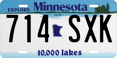 MN license plate 714SXK