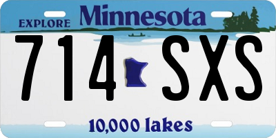 MN license plate 714SXS