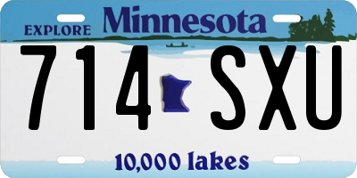 MN license plate 714SXU