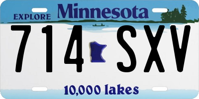 MN license plate 714SXV
