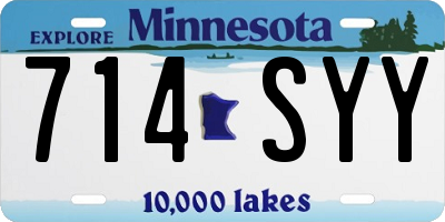 MN license plate 714SYY
