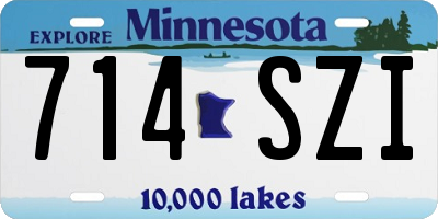 MN license plate 714SZI