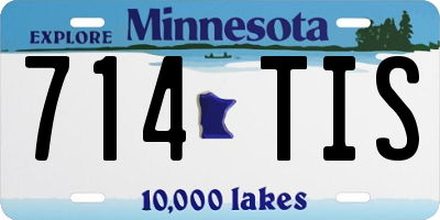 MN license plate 714TIS