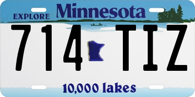 MN license plate 714TIZ