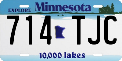 MN license plate 714TJC