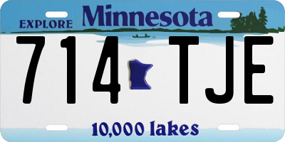 MN license plate 714TJE