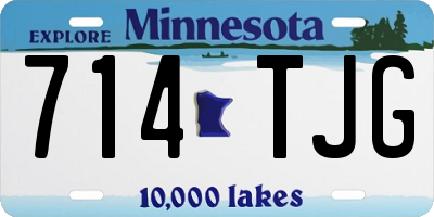 MN license plate 714TJG