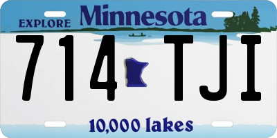 MN license plate 714TJI