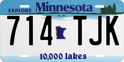 MN license plate 714TJK