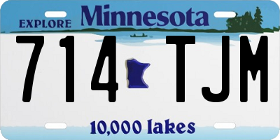 MN license plate 714TJM