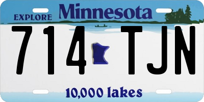 MN license plate 714TJN