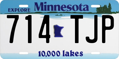 MN license plate 714TJP