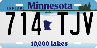 MN license plate 714TJV