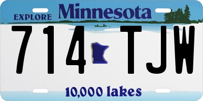 MN license plate 714TJW