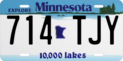 MN license plate 714TJY