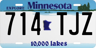 MN license plate 714TJZ
