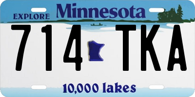 MN license plate 714TKA