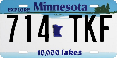 MN license plate 714TKF