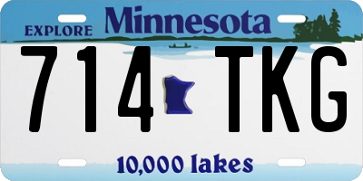 MN license plate 714TKG