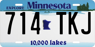 MN license plate 714TKJ