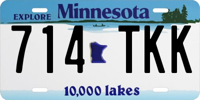 MN license plate 714TKK