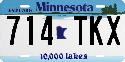 MN license plate 714TKX