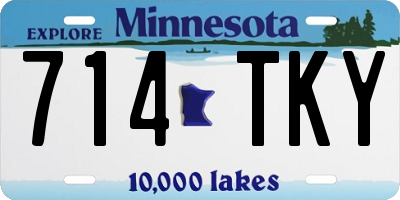 MN license plate 714TKY