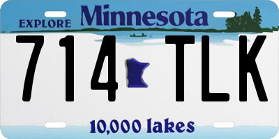 MN license plate 714TLK