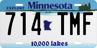 MN license plate 714TMF