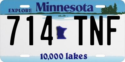 MN license plate 714TNF