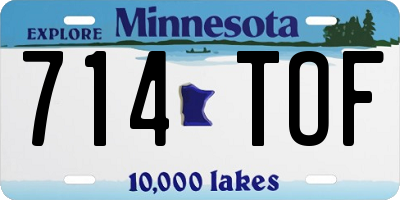 MN license plate 714TOF