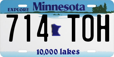 MN license plate 714TOH