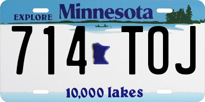 MN license plate 714TOJ