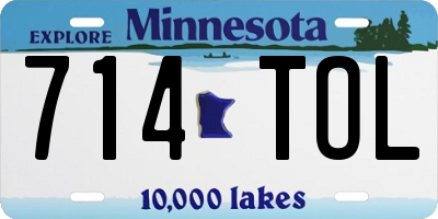 MN license plate 714TOL
