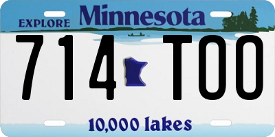 MN license plate 714TOO