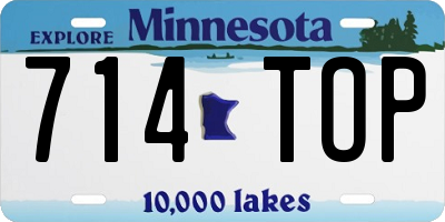 MN license plate 714TOP