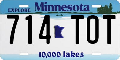 MN license plate 714TOT