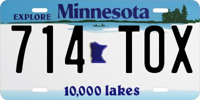 MN license plate 714TOX