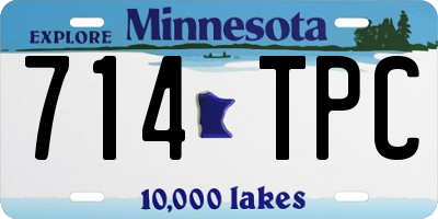 MN license plate 714TPC