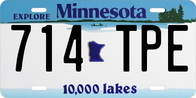 MN license plate 714TPE