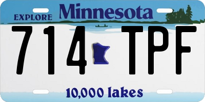 MN license plate 714TPF
