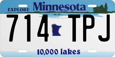 MN license plate 714TPJ
