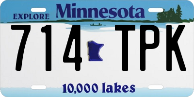MN license plate 714TPK