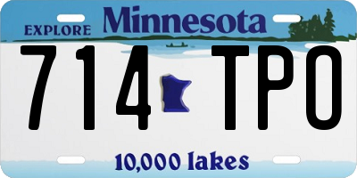 MN license plate 714TPO