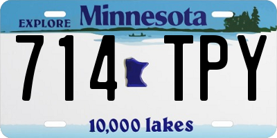 MN license plate 714TPY
