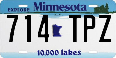 MN license plate 714TPZ