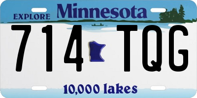 MN license plate 714TQG