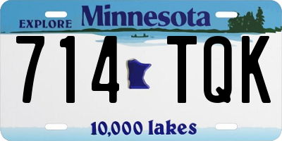 MN license plate 714TQK