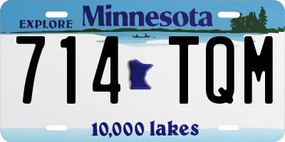 MN license plate 714TQM