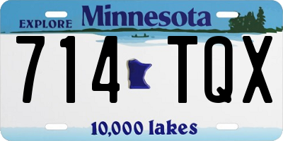 MN license plate 714TQX